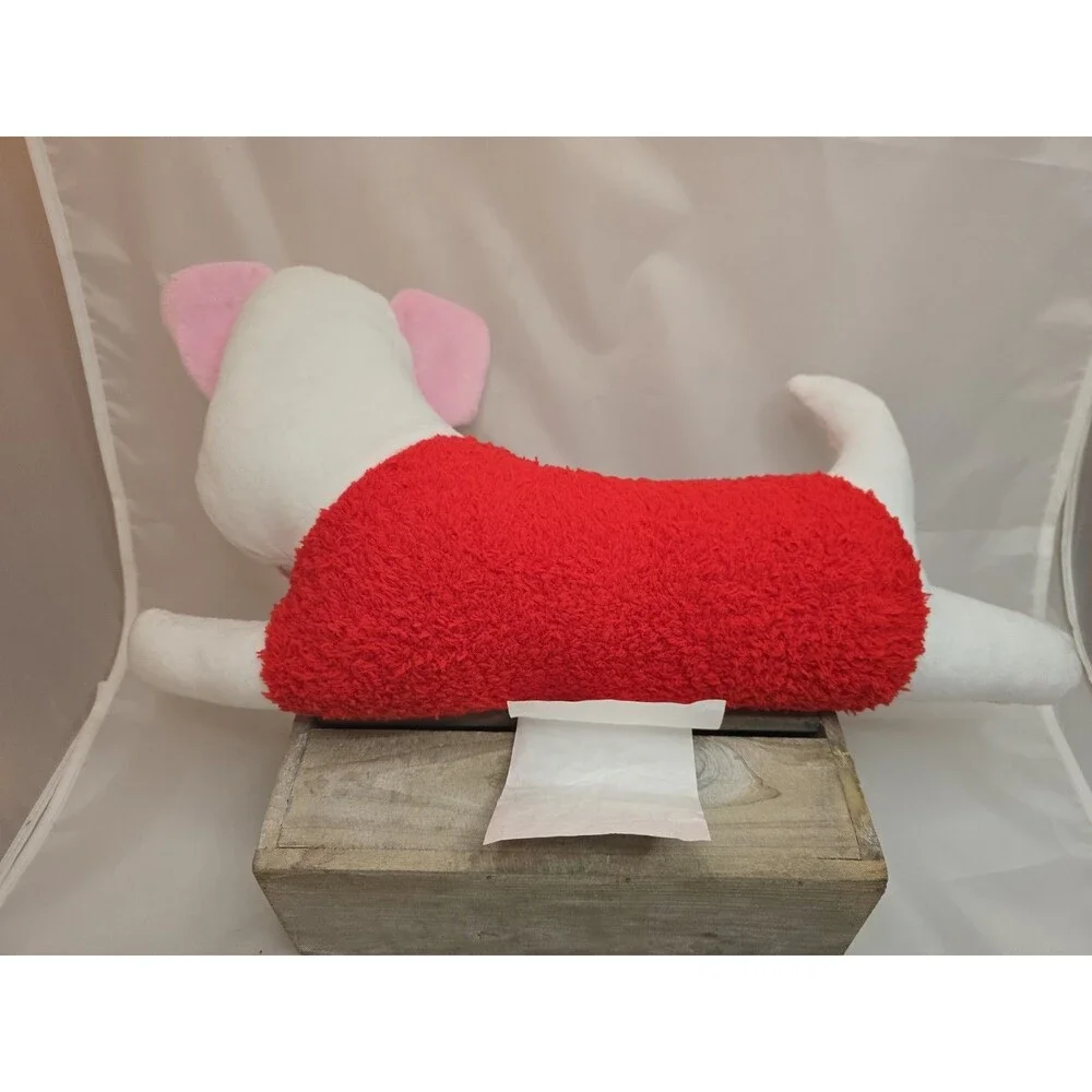 Room Essentials Target Valentine Dog Shaped Toss Pillow Red Heart 18” Plush New